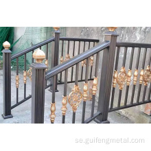 Zink Steel Aluminium Stair Railings Trästänger